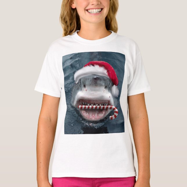 Christmas Shark T-Shirt (Front)