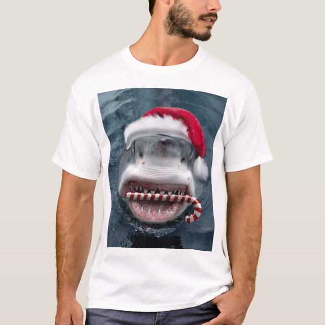 Christmas Shark T-Shirt (Front)