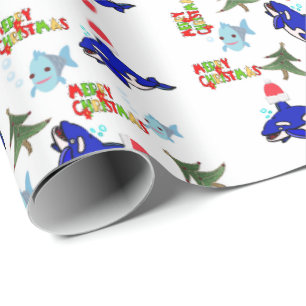 Christmas Shark Wrapping Paper