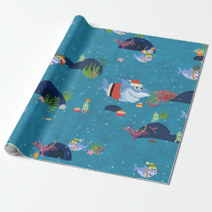 Christmas Shark Wrapping Paper