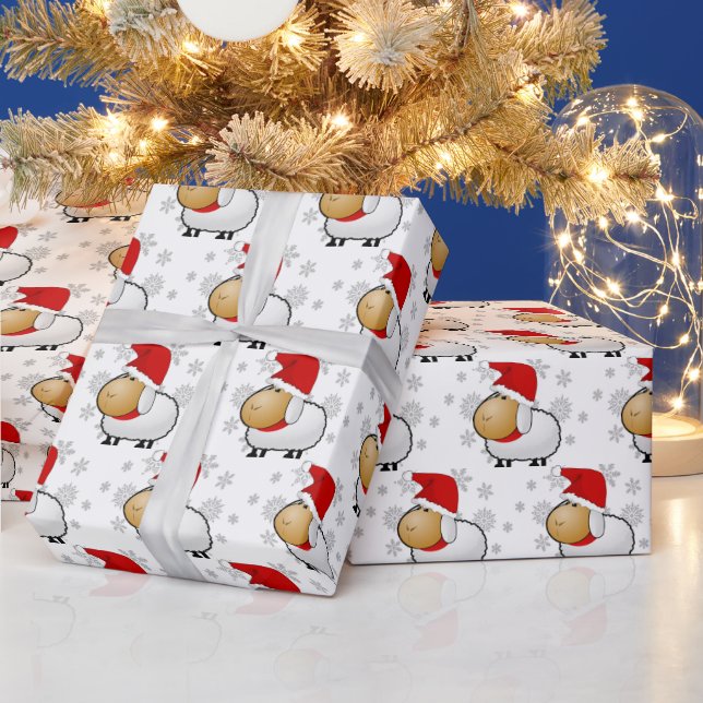 Christmas Sheep Craft or Gift Wrapping Paper (Holidays)
