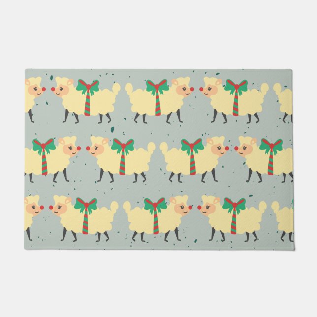 Christmas Sheep Doormat (Front)