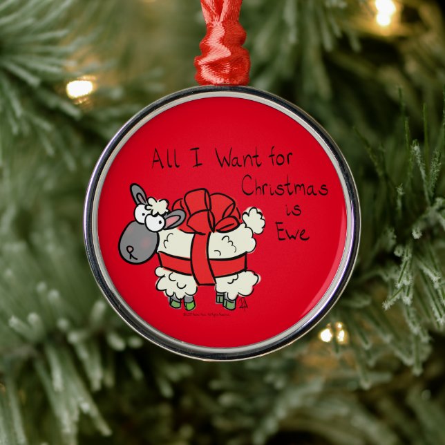 Christmas Sheep Kids Cartoon Metal Tree Decoration (Tree)