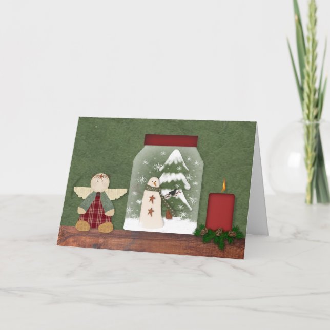 Christmas Shelf Large Font Christmas Card (Front)