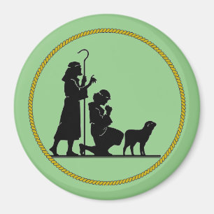 Christmas Shepherds Silhouette Magnet