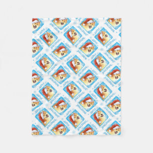 Christmas Shiba Inu Fleece Blanket