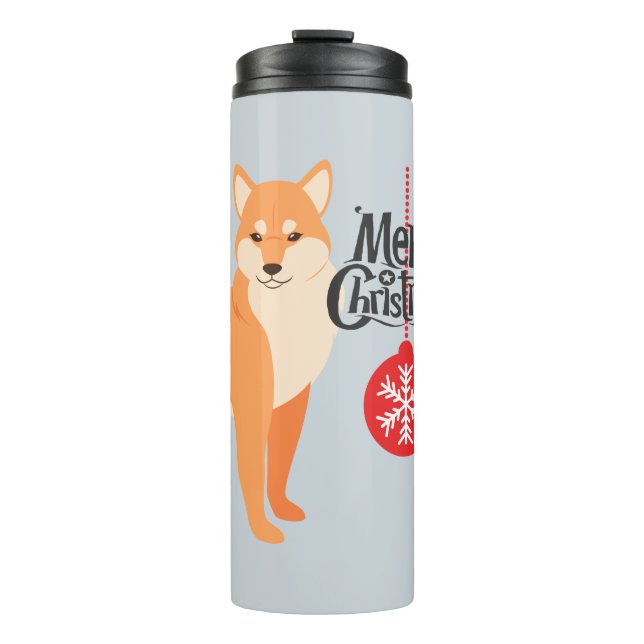 Christmas Shiba Inu Thermal Tumbler (Front)