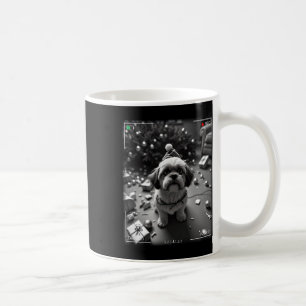 Christmas Shih Tzu Caught On Camera Coffee Mug