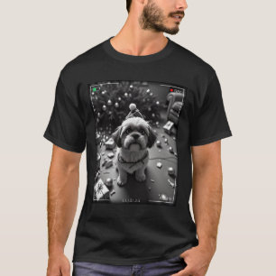 Christmas Shih Tzu Caught On Camera T-Shirt