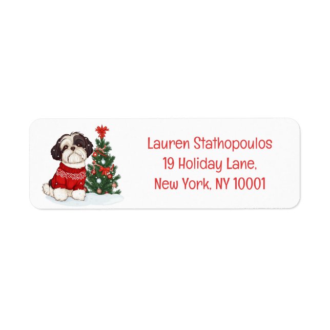 Christmas Shih Tzu Dog (Front)