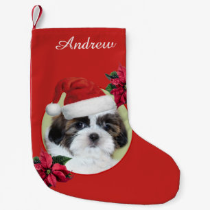 Christmas Shih Tzu dog personalised stocking