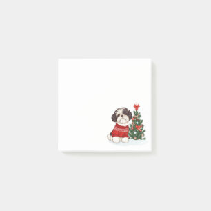Christmas Shih Tzu Dog Post-it Notes