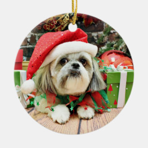 Christmas - Shih Tzu - Gizmo Ceramic Tree Decoration