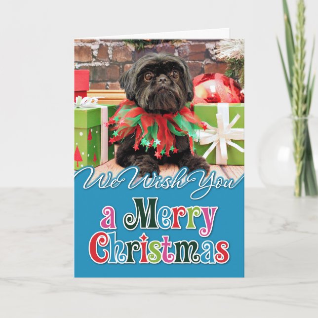 Christmas - Shih Tzu - Lily Holiday Card (Front)