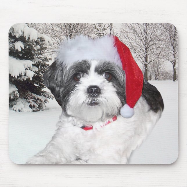 Christmas Shih Tzu Mouse Mat (Front)