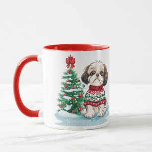Christmas Shih Tzu Santa Dog Mug
