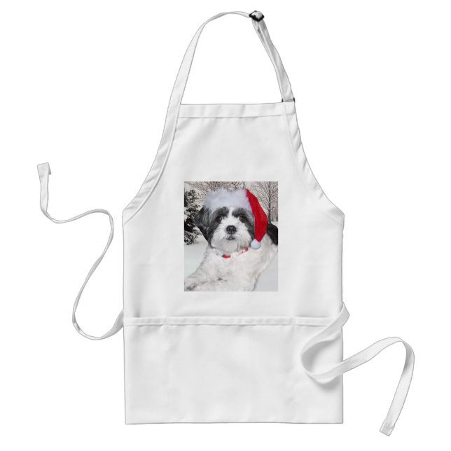 Christmas Shih Tzu Standard Apron (Front)