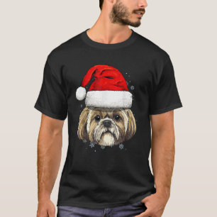 Christmas Shih Tzu Xmas Santa Dog Shih Tzu Lover O T-Shirt