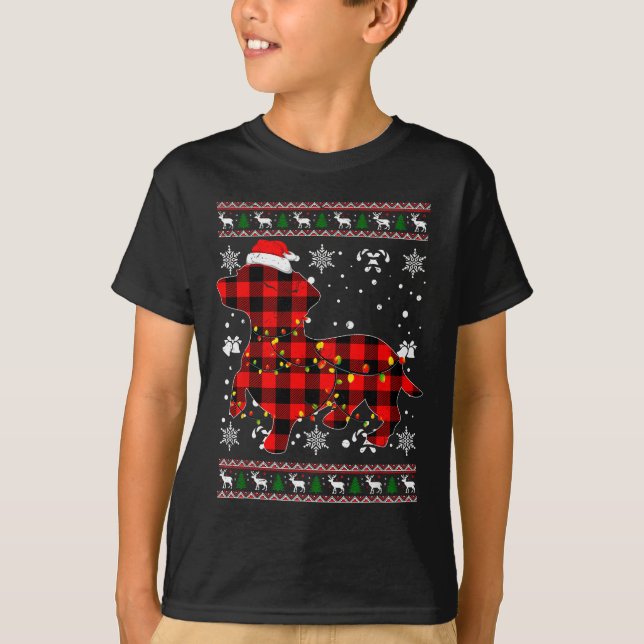 Christmas Shirt For Dachshund Lover Gift Santa Buf (Front)