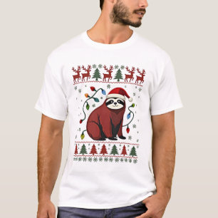 Christmas Shirt for Sloth Lover Gift Santa Buffalo