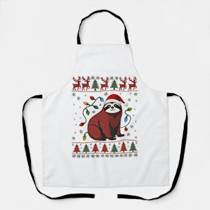 Christmas Shirt for Sloth Lover Gift Santa Buffalo Apron