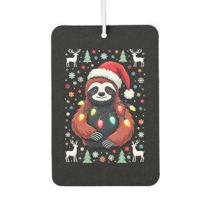 Christmas Shirt for Sloth Lover Gift Santa Buffalo Car Air Freshener