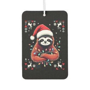 Christmas Shirt for Sloth Lover Gift Santa Buffalo Car Air Freshener
