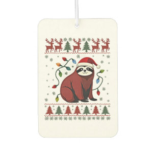 Christmas Shirt for Sloth Lover Gift Santa Buffalo Car Air Freshener