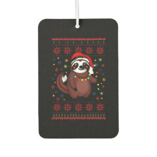 Christmas Shirt for Sloth Lover Gift Santa Buffalo Car Air Freshener