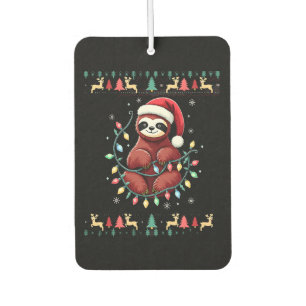 Christmas Shirt for Sloth Lover Gift Santa Buffalo Car Air Freshener