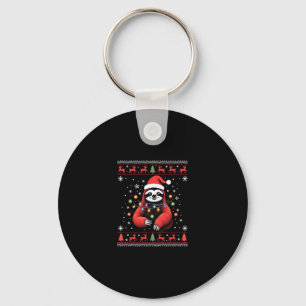 Christmas Shirt for Sloth Lover Gift Santa Buffalo Key Ring