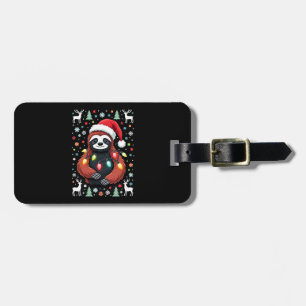 Christmas Shirt for Sloth Lover Gift Santa Buffalo Luggage Tag