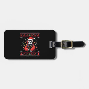 Christmas Shirt for Sloth Lover Gift Santa Buffalo Luggage Tag