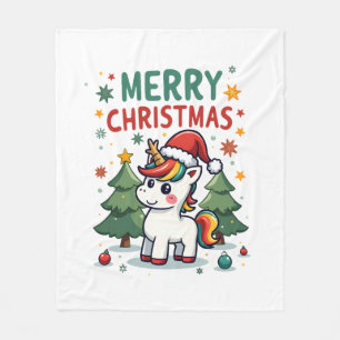 Christmas Shirt Unicorn Girls Christmas Outfit Chr Fleece Blanket