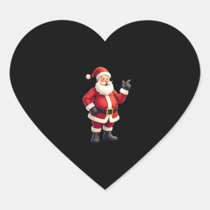 Christmas Shirts for Boys Kids Dabbing Santa Xmas Heart Sticker