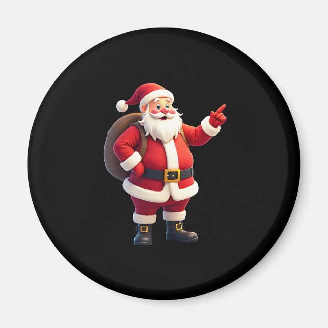 Christmas Shirts for Boys Kids Dabbing Santa Xmas  Magnet (Front)