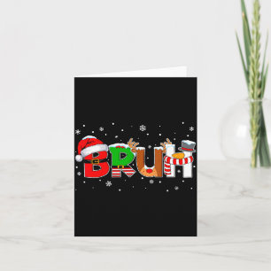 Christmas Shirts For Kids Boys Bruh Funny Saying C Card