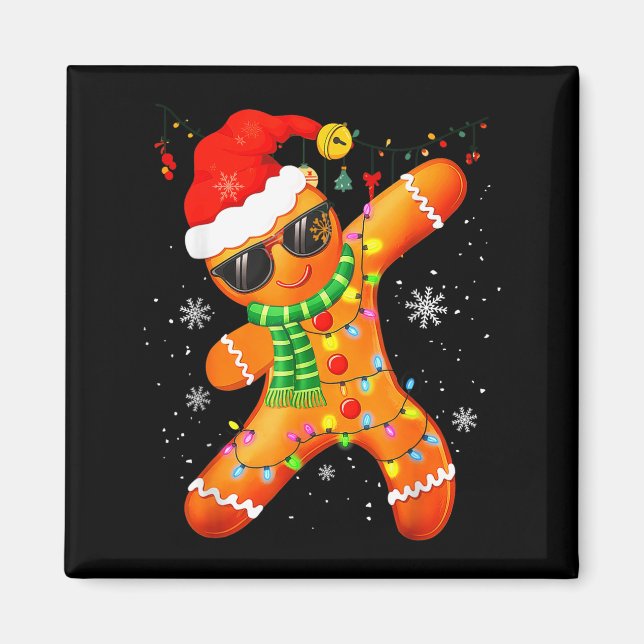 Christmas Shirts Kids Boys Toddler Gingerbread Xma Magnet (Front)