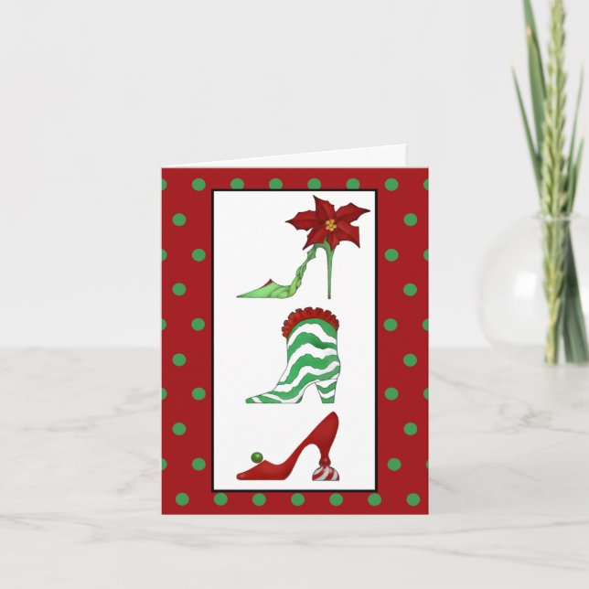 Christmas Shoes Greeting Card (Front)