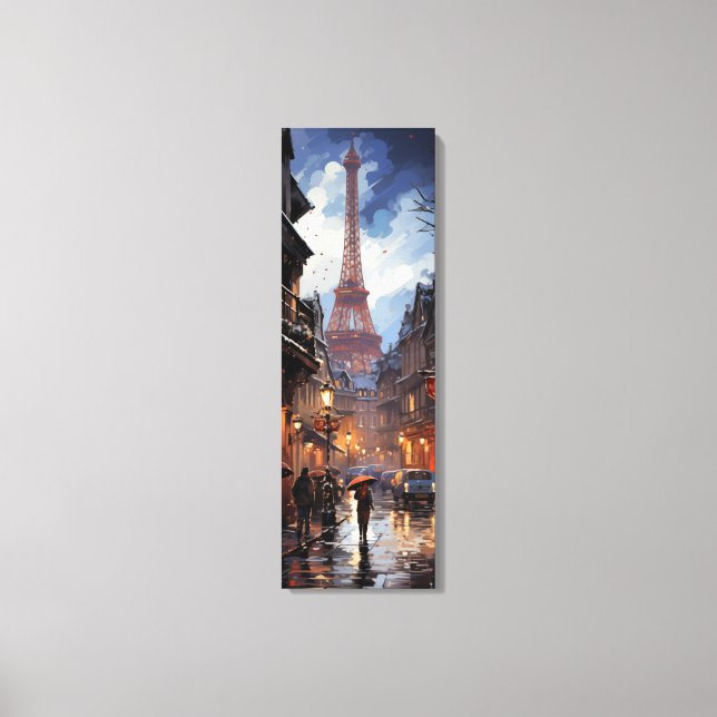 Christmas Shopping In Paris Canvas Print (Front)
