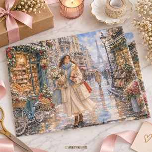 Christmas Shopping in Paris Tissue Paper
