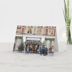 Christmas Shopping Knightsbridge London UK Photo Card