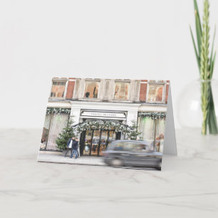 Christmas Shopping Knightsbridge London UK Taxi Card