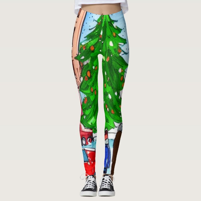Christmas Shopping Leggings (Front)