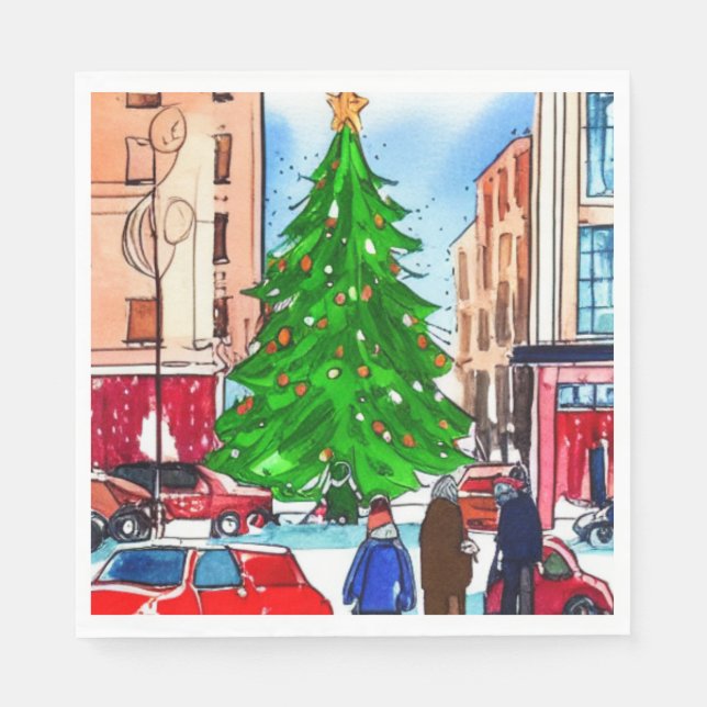 Christmas Shopping Napkin (Front)