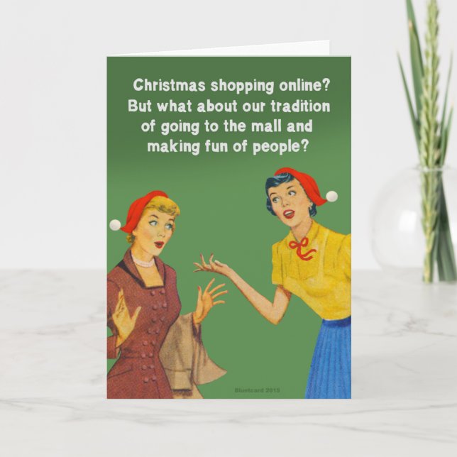 Christmas shopping tradition holiday card (Front)