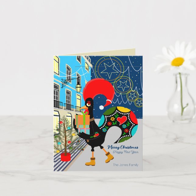 Christmas shopping with the Portuguese Rooster Card (Small Plant)