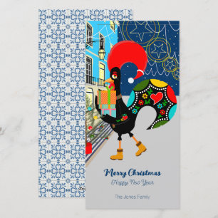 Christmas shopping with the Portuguese Rooster Holiday Card