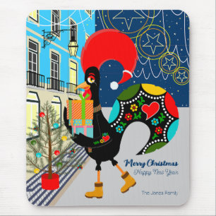 Christmas shopping with the Portuguese Rooster Mouse Mat