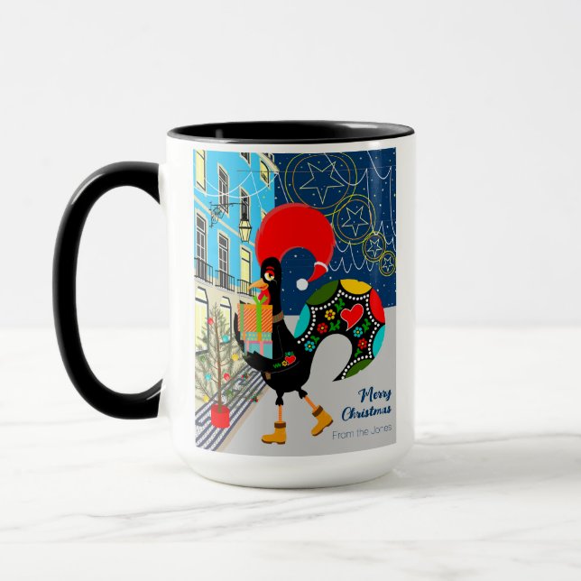 Christmas shopping with the Portuguese Rooster Mug (Left)